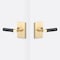 Sure-Loc Hardware Sure-Loc Hardware Levanto Privacy Rosette, Satin Brass, Knurled Grip in Flat Black LV102 SB GRIP-KN FBL - alternate 1